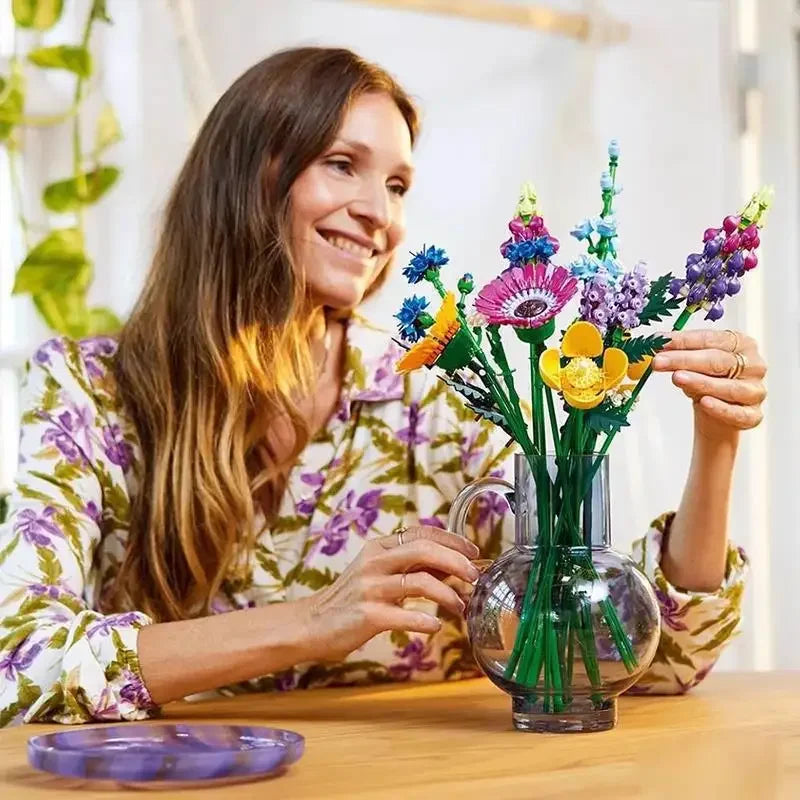 💐 Le bouquet qui ne fane jamais  🌸 Fleurs à construire 
Sans vase
