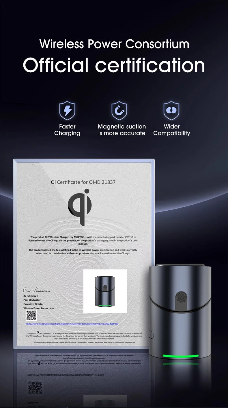👉 Chargeur rapide Sans Fil Magnétique Qi2 3-en-1